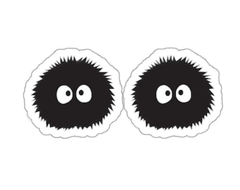 Pegatinas de Sprite de hollín Pegatinas de Studio Ghibli de hollín negro Regalo