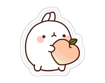 Lindo regalo de pegatina Kawaii Peachy Bunny para su regalo para él