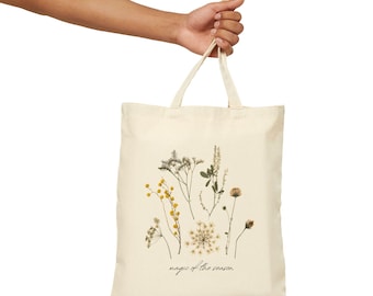Bolsa de lona con motivos florales: compras ecológicas, día de playa, regalo de fiesta, bolsa de regalo, uso diario, regalos para ella, regalos para él