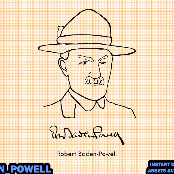 Baden Powell Portrait, Scouts, cubs svg bundle cricut cut file free commercial use, shirt design bundle bmx svg png eps dxf jpeg jpg