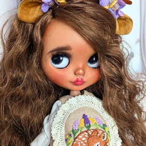 Blythe doll custom,ooak blythe doll,blythe TBL,vintage blythe doll,blythe doll deer,art doll,custom blythe doll personalize,sculpted doll
