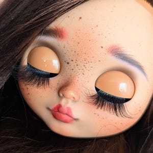 OOAK Custom Blythe Doll Faceplate: Tan TBL Model
