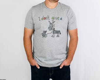 T Shirt Funny Gift for Dad Hilarious Coworker Shirt Sarcastic Rat Ass Graphic Tee Unique Gift for Him Trendy Casual T I Dont Give A Rats Ass