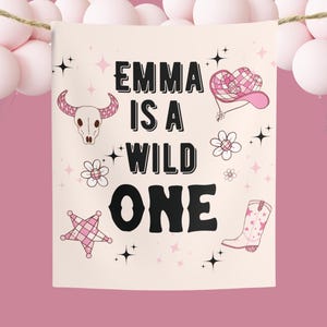 Wild West Birthday Backdrop: Personalized Cowgirl Party Decor