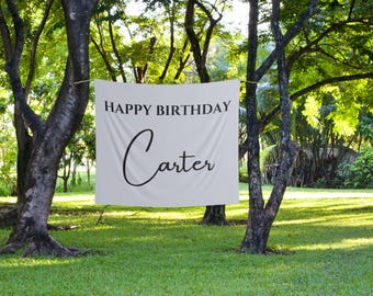 Personalized Birthday Banner Custom Birthday Name Flag Party Backdrop Sign Birthday Signage Wall Decor Celebration Decoration 1st Birthday