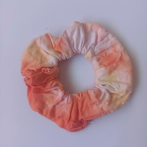 Orange & white  Hair Scrunchie