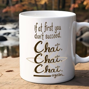 Designed mug, Chai tea lover, artwork, Chai Tea Mug, Tea Lover Gift, Hot Tea mug with handle, Cute Tea Mug