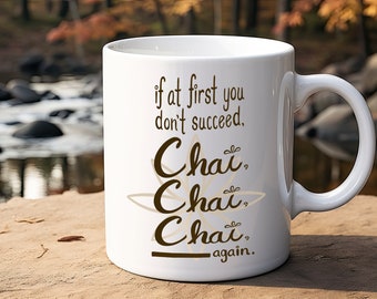Designed mug, Chai tea lover, artwork, Chai Tea Mug, Tea Lover Gift, Hot Tea mug with handle, Cute Tea Mug
