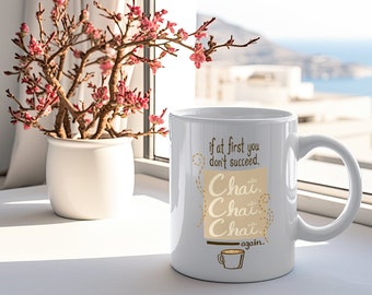 Chai Tea Mug, Tea Lover Gift, artwork, designed mug, Hot Tea mug with handle, Cute Tea Mug, Chai Gifts