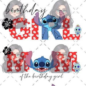 Lilo and Stitch Birthday Family Shirt Decals