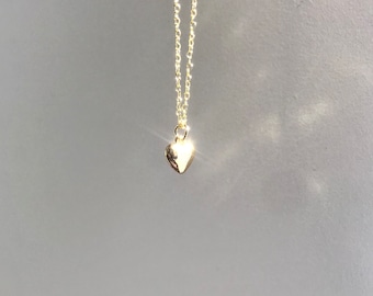 Hart ketting 18K verguld liefdescadeau verjaardagscadeau cadeau voor haar minimalistische ketting voor haar sieraden goud