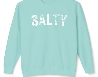 Salty Shirt Salty Sweatshirt Crewneck Sweatshirt Trendy Beach Shirt Beachy Sweatshirt Cute Summer Outfits Vacation Sweatshirt Gifts for Teen