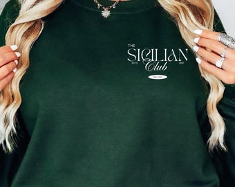 Sizilianisches Club Shirt Sicilia Sweatshirt bequemes Hemd Loungewear Tomate Sommer Mädchen Pullover Italien Italiano Nonna Geschenke italienischer Spruch