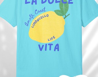 Amalfi Coast Lemon Limoncello T Shirt La Dolce Vita Shirt Italy T-Shirt Vacation Tee Coastal Granddaughter Trendy Beach Women's Summer Shirt