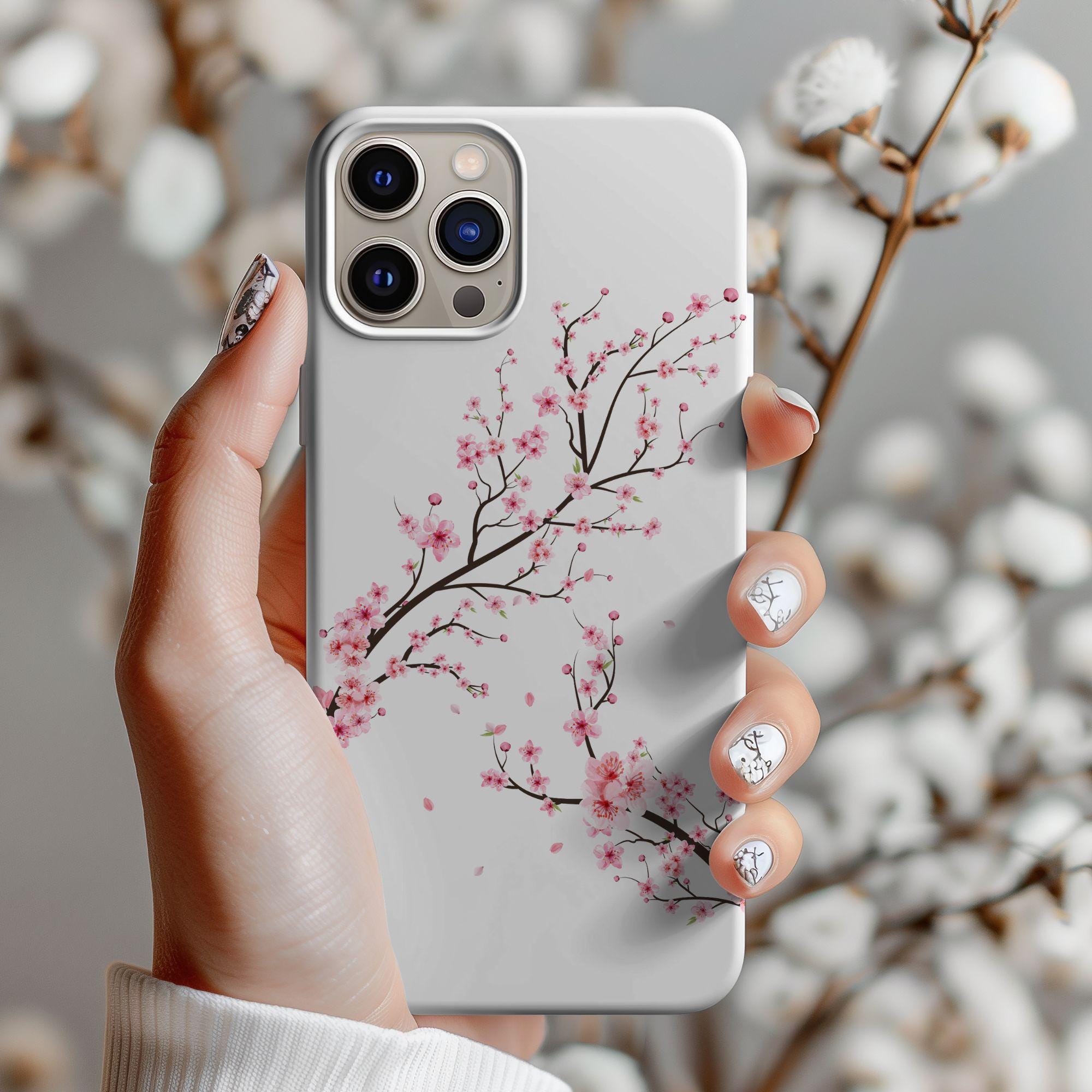 Sakura Phone Case Japanese Aesthetic Floral iPhone Case Cherry