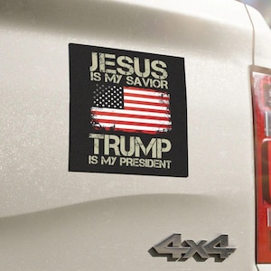 Jesus is My Saviour-Autoaufkleber Jesus is My Saviour-Autoaufkleber Geschenk für Männer Geburtstagsgeschenk USA Konservativer Trump-Anhänger