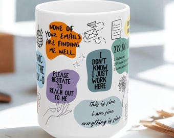 Coworker Mugs Funny Co-Worker Gift Idea Birthday Present for Office Colleague Work Humor Quotes  Coffee Cup Work Friend Christmas Gift