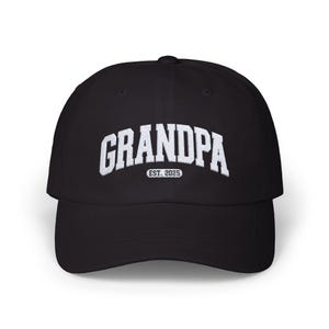 Embroidered Grandpa Gift Cap, Vintage Established 2025 Hat, Classic Dad Cap for New Grandpa, Grandpa Cap for Grandfather, Grandpa Hat