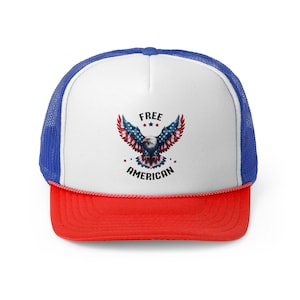 Gorra americana gratis Gorra americana patriótica con águila Gorra americana roja, blanca y azul gratis Gorra de camionero de moda Gorra patriótica Gorra americana Regalo patriótico