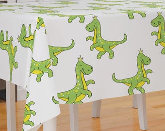 Dancing Baby Dinosaur Design Premium Fabric Tablecloth Dining Tablecloth Patio Tablecloth Runner Housewarming Gift Home Decoration