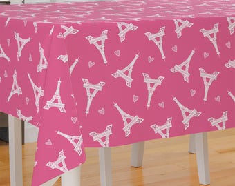 Fun Eiffel Tower Scenery Design Premium Fabric Tablecloth Dining Tablecloth Patio Tablecloth Runner Housewarming Gift Home Decoration