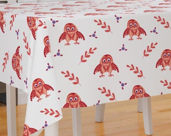 Baby Owl Theme Design Premium Fabric Tablecloth Dining Tablecloth Patio Tablecloth Runner Housewarming Gift Home Decoration