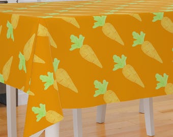 Watercolor Carrot Food Theme Design Premium Fabric Tablecloth Dining Tablecloth Patio Tablecloth Runner Housewarming Gift Home Decoration