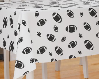 American Football Ball Theme Design Premium Fabric Tablecloth Dining Tablecloth Patio Tablecloth Runner Housewarming Gift Home Decoration