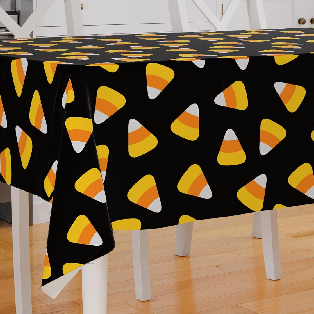 Candy Corn Food Theme Premium Fabric Tablecloth Dining Tablecloth Patio ...