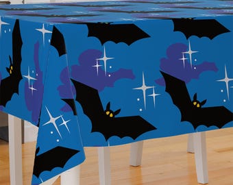 Bats Flying At Night Design Premium Fabric Tablecloth Dining Tablecloth Patio Tablecloth Runner Housewarming Gift Home Decoration