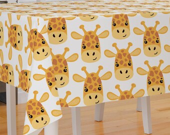 Cute Baby Giraffe Design Premium Fabric Tablecloth Dining Tablecloth Patio Tablecloth Runner Housewarming Gift Home Decoration