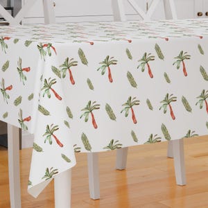 Simple Palm Tree Design Premium Fabric Tablecloth Dining Tablecloth Patio Tablecloth Runner Housewarming Gift Home Decoration