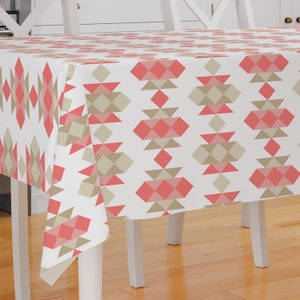 Boho Tribal Design Theme Design Premium Fabric Tablecloth Dining Tablecloth Patio Tablecloth Runner Housewarming Gift Home Decoration