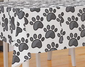 Animal Paws Theme Design Premium Fabric Tablecloth Dining Tablecloth Patio Tablecloth Runner Housewarming Gift Home Decoration