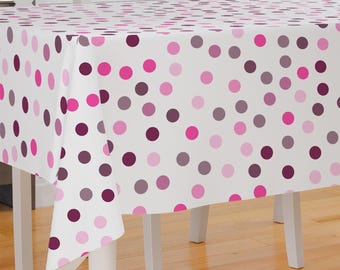 Nappe en tissu premium à joli pois, nappe à manger, nappe de patio, cadeau de pendaison de crémaillère, décoration de la maison