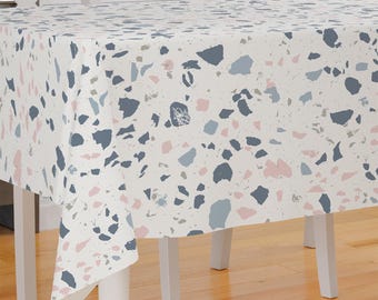 Terrazzo Design Theme Premium Fabric Tablecloth Dining Tablecloth Patio Tablecloth Runner Housewarming Gift Home Decoration