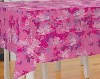 Abstract Floral Theme Premium Fabric Tablecloth Dining Tablecloth Patio Tablecloth Runner Housewarming Gift Home Decoration