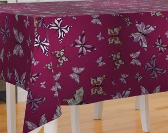 Beautiful Butterfly Theme Design Premium Fabric Tablecloth Dining Tablecloth Patio Tablecloth Runner Housewarming Gift Home Decoration