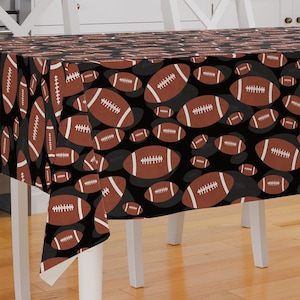 Football Ball Theme Design Premium Fabric Tablecloth Dining Tablecloth Patio Tablecloth Runner Housewarming Gift Home Decoration