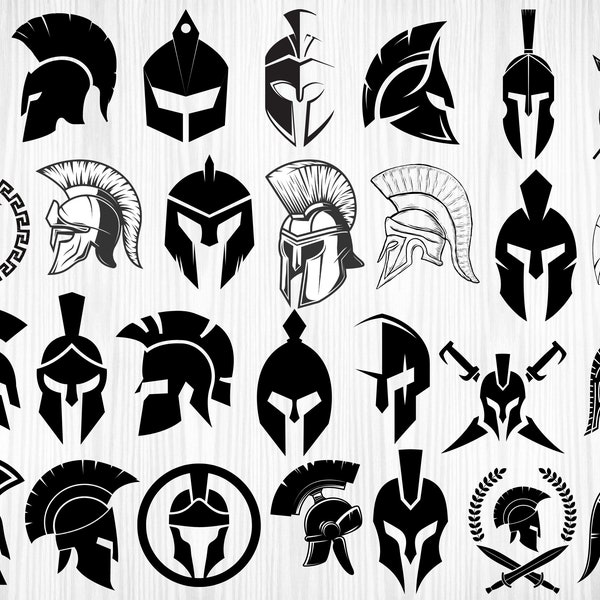 Spartan Warrior Helmets Svg bundle Epic Spartan Helmet Warrior Helmet Spartan Knight Rome Helmet Fighter Sparta Rome Gladiator SVG PNG EPS