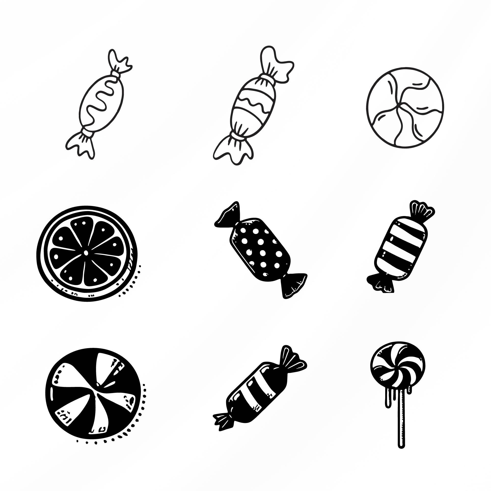 Candy Svg Bundle, Candy Clipart for Cricut, Sweet Treats Silhouette ...