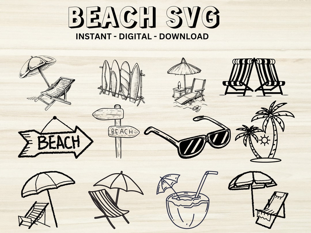 Summer Bundle SVG, Beach Svg, Summertime Svg, Funny Beach Quotes Svg ...