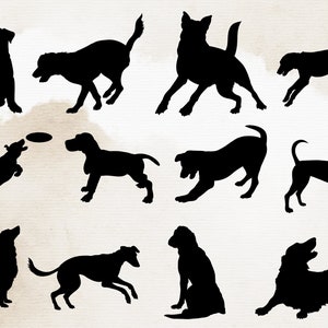 Hundsilhuett, hundklippkontur, hundkontur, djursilhuetter, rygghundsilhuett, hund-SVG, hundklippsfil, hund-Cricut