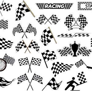 Checkered Flag Svg Bundle ,Flag Svg , Commercial Use, Instant Download, Racing Flag, Race Flag, Finish Flag, Finish Line, Digital Cut File