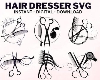 Hairdresser svg Bundle\ hairstylist svg\ Cut Files\ Hairdresser Tools svg\ Hair salon svg\ afro hair svg\ barber tools svg