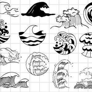 Wave  Svg Bundle, Wave Clipart Bundle ,Wave Cut Files,Wave Silhouette, Wave Cricut,Ocean Waves ,Svg file for cricut ,Cut file ,Digital Files