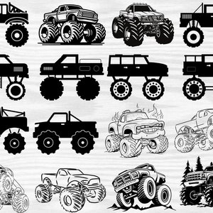 Monster Truck Svg bundle, Monster Truck Vector, Monster truck Clipart Bundle , Truck Svg, Off Road Svg, Instant Download , Transport Svg