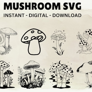 Mushroom svg Bundle, Celestial mushroom, Mushroom shirt svg, Floral mushroom svg, Magic mushroom svg, Mushroom clipart, Cricut, Silhouette