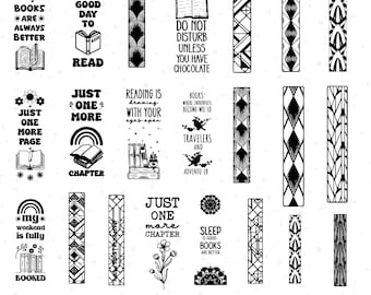 Bookmark SVG Bundle, funny bookmark svg, bookmark png, bookmark template svg, books svg, retro book svg, reading svg, Bookmark Quote svg