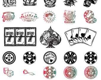 Casino Svg Bundle, Casino Clipart For Cricut, Casino Ghost Silhouette, Casino Decal, Casino Cutfile, Casino Vector.